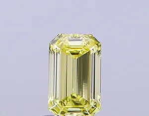 1.01ct EMERALD Fancy Yellow VS1 Coloured Lab diamond