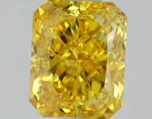1.02ct RADIANT Fancy Vivid Yellow VVS1 Coloured Lab diamond