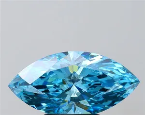3.06ct MARQUISE Fancy Vivid Blue SI1 Coloured Lab diamond