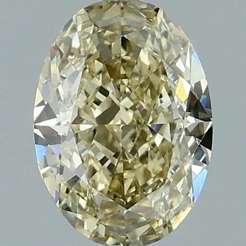 1.02ct OVAL Fancy Light Yellow VVS2 Coloured Lab diamond