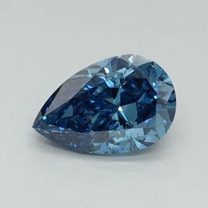 0.52ct PEAR Fancy Vivid Blue SI1 Coloured Lab diamond