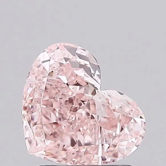 1.33ct HEART Fancy Intense Pink VS1 Coloured Lab diamond