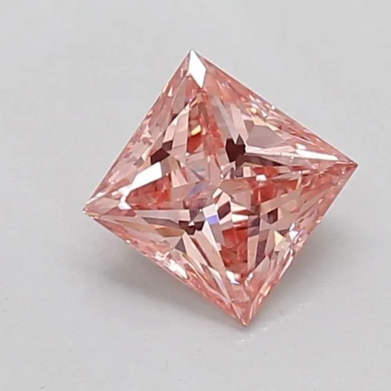0.5ct PRINCESS Fancy Intense Pink SI2 Coloured Lab diamond