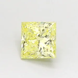0.54ct PRINCESS Fancy Yellow VS1 Coloured Lab diamond