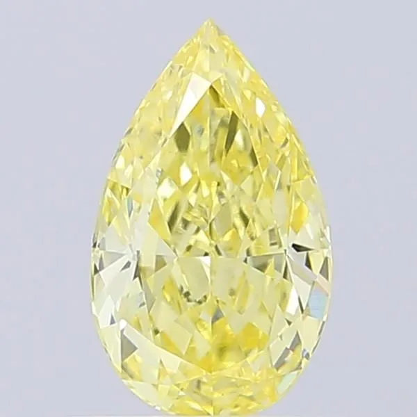0.89ct PEAR Fancy Yellow VVS2 Coloured Lab diamond