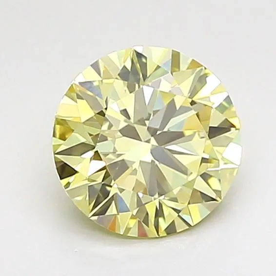 1.02ct ROUND Fancy Light Yellow VS1 Coloured Lab diamond