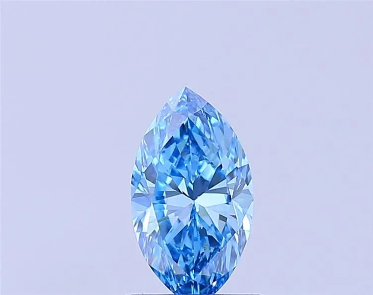 1.14ct MARQUISE Fancy Vivid Blue VVS2 Coloured Lab diamond