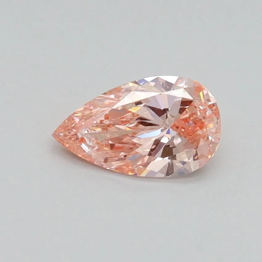 0.51ct PEAR Fancy Intense Pink SI1 Coloured Lab diamond