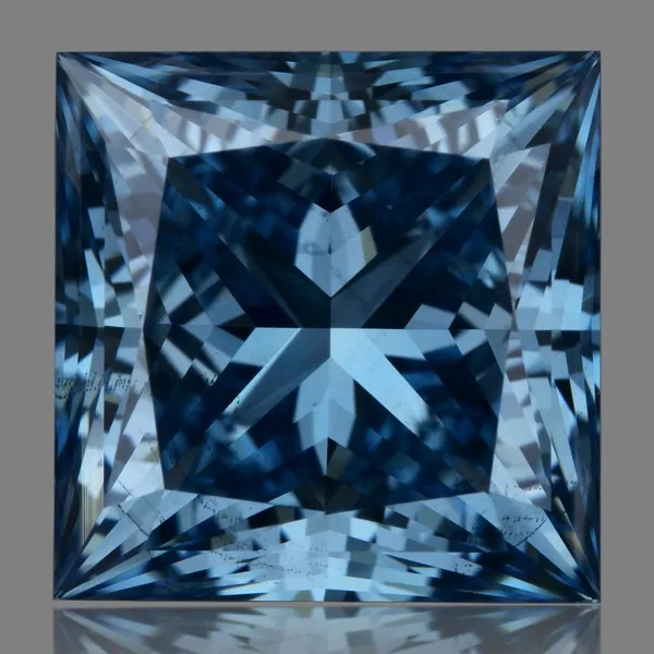 1.92ct PRINCESS Fancy Vivid Blue SI1 Coloured Lab diamond