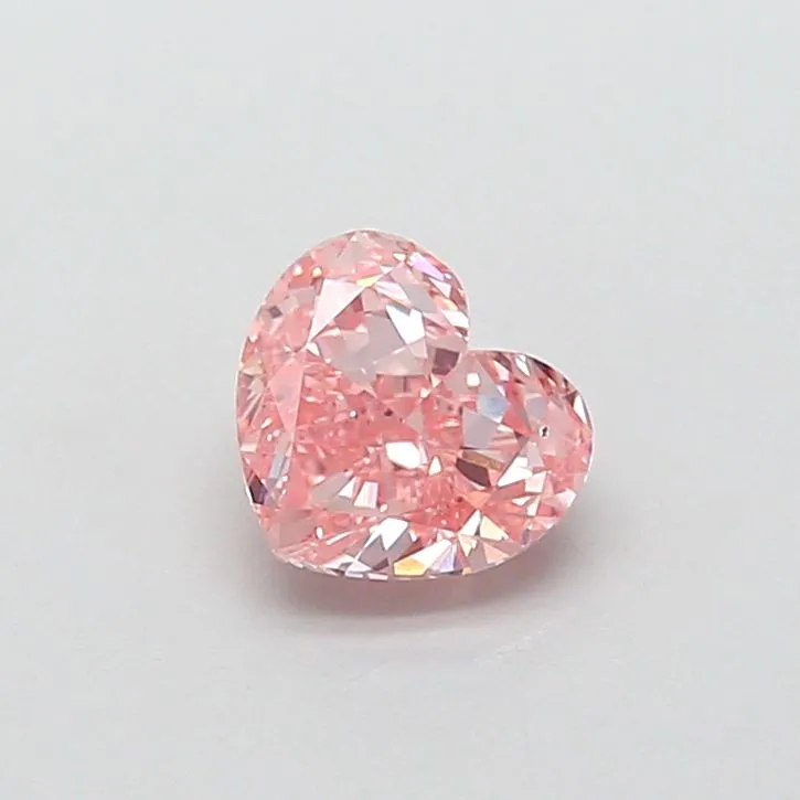 1.00ct HEART Fancy Vivid Pink VS2 Coloured Lab diamond