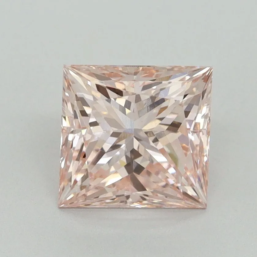 1.71ct PRINCESS Fancy Intense Pink VS1 Coloured Lab diamond