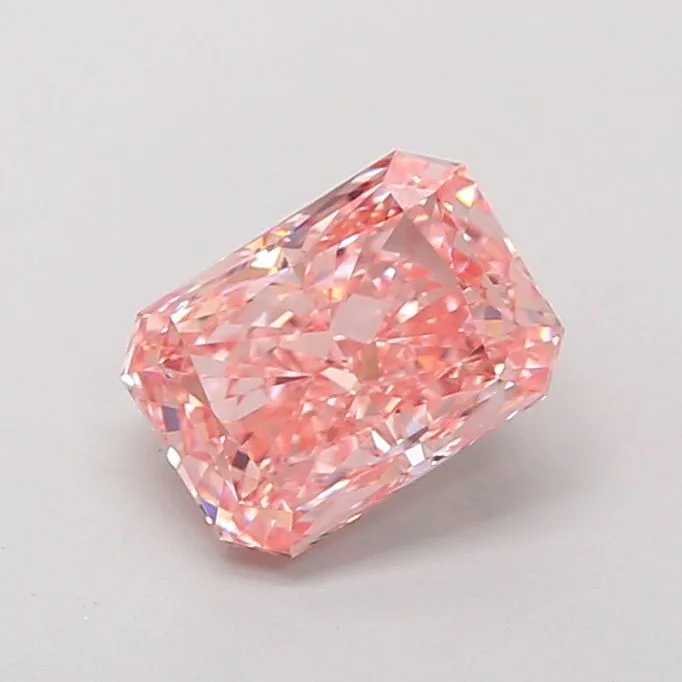 1.42ct RADIANT Fancy Vivid Pink VS1 Coloured Lab diamond