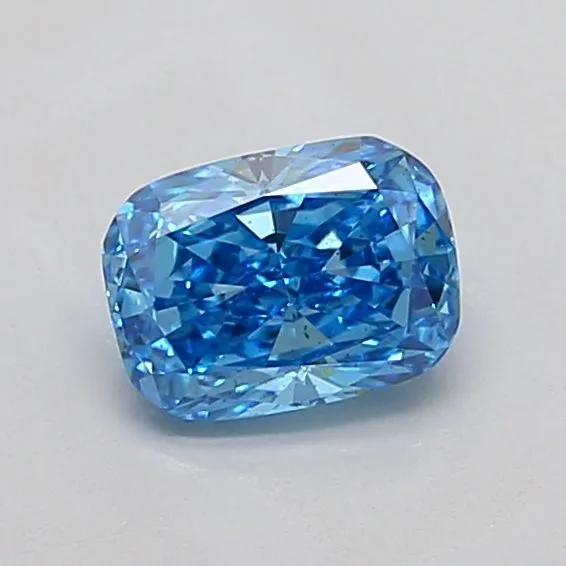 1.03ct CUSHION Fancy Vivid Blue SI1 Coloured Lab diamond