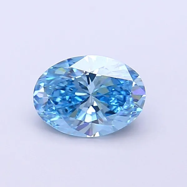 1.02ct OVAL Fancy Vivid Blue VVS2 Coloured Lab diamond