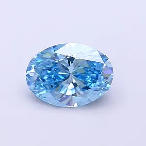 1.02ct OVAL Fancy Vivid Blue VVS2 Coloured Lab diamond