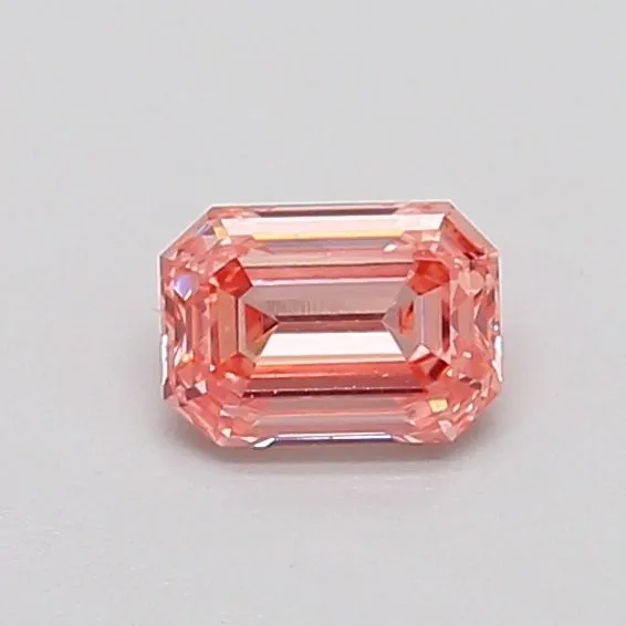 0.4ct EMERALD Fancy Intense Pink VS2 Coloured Lab diamond