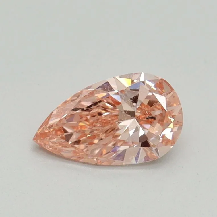 0.50ct PEAR Fancy Intense Pink SI2 Coloured Lab diamond