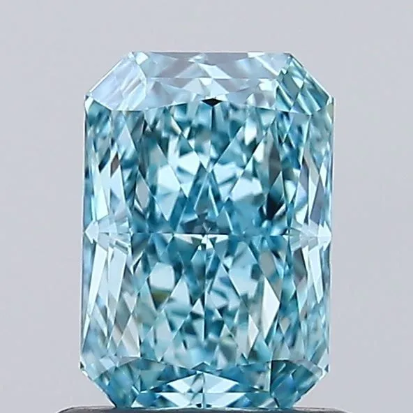 1.01ct RADIANT Fancy Vivid Greenish Blue VS1 Coloured Lab diamond