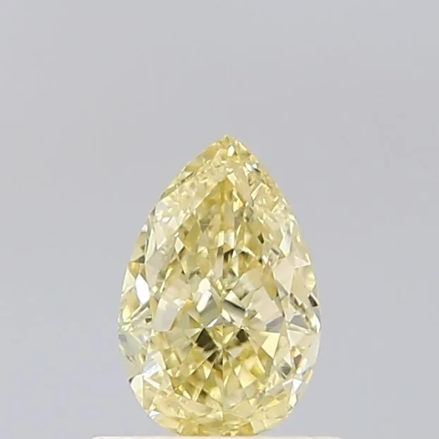 0.58ct PEAR Fancy Yellow VVS2 Coloured Lab diamond