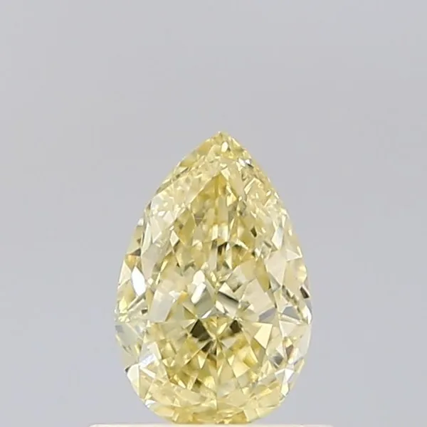 0.58ct PEAR Fancy Yellow VVS2 Coloured Lab diamond