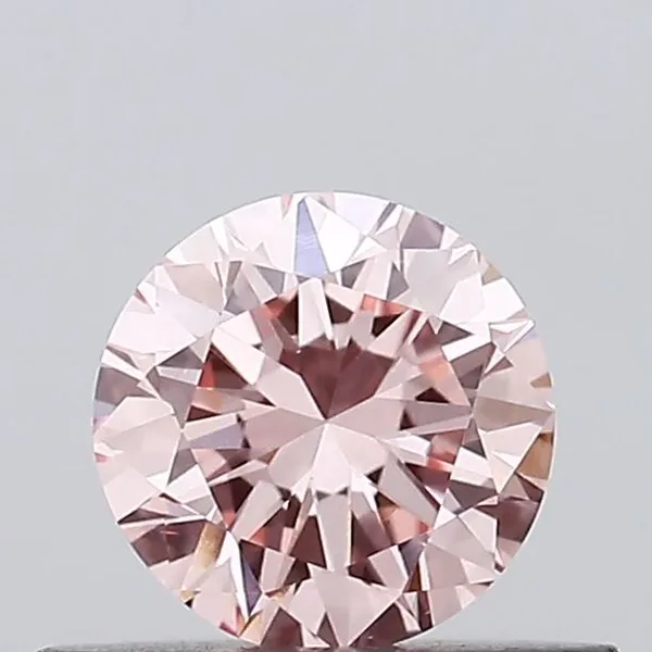 0.41ct ROUND Fancy Vivid Pink VS1 Coloured Lab diamond