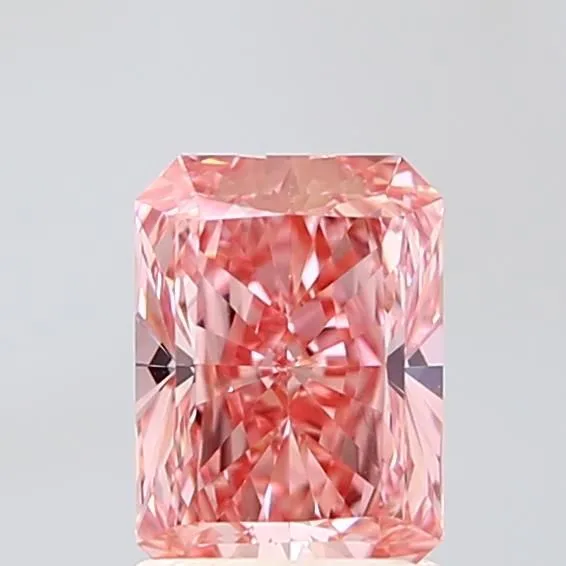 1.38ct RADIANT Fancy Vivid Pink VS1 Coloured Lab diamond