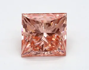 3.03ct PRINCESS Fancy Vivid Pink VS2 Coloured Lab diamond