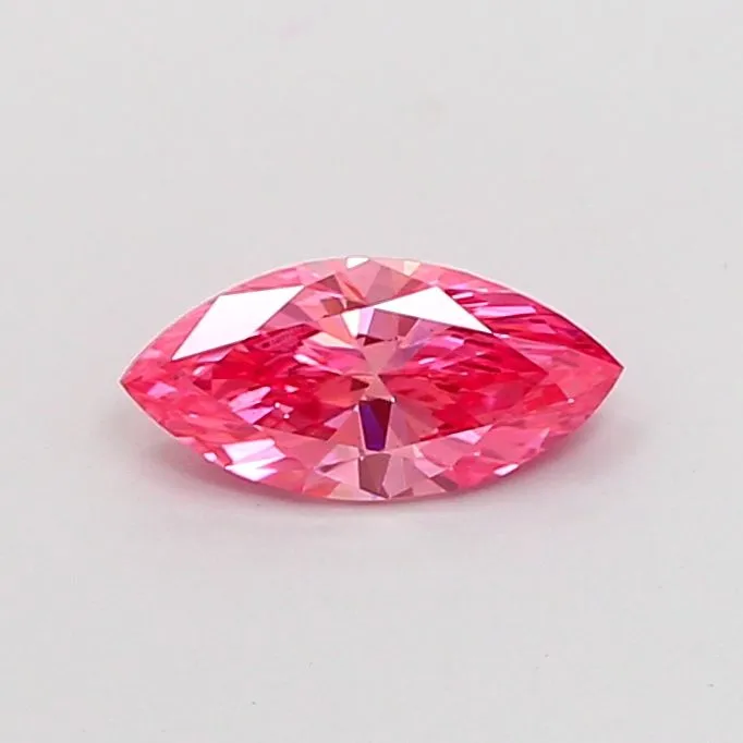 0.51ct MARQUISE Fancy Vivid Pink VS2 Coloured Lab diamond