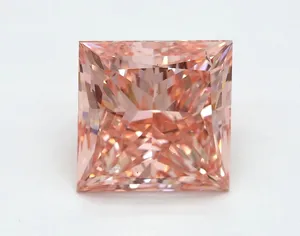 3.03ct PRINCESS Fancy Vivid Pink SI1 Coloured Lab diamond