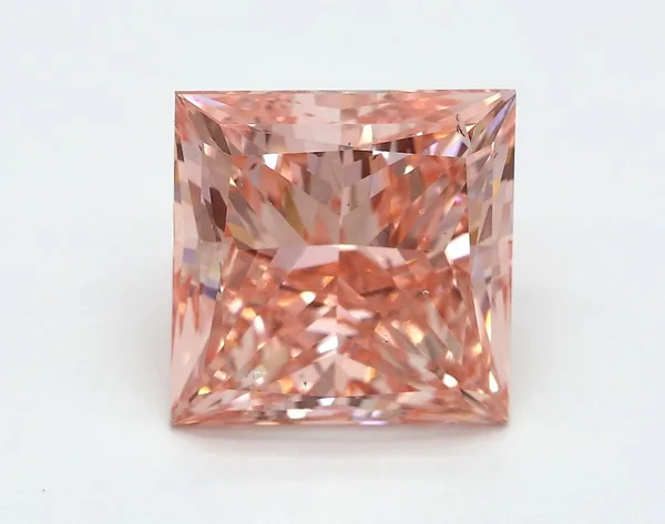 3.03ct PRINCESS Fancy Vivid Pink SI1 Coloured Lab diamond
