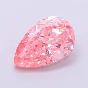0.7ct PEAR Fancy Vivid Pink VVS2 Coloured Lab diamond