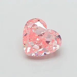 0.95ct CUSHION Fancy Vivid Pink VS1 Coloured Lab diamond