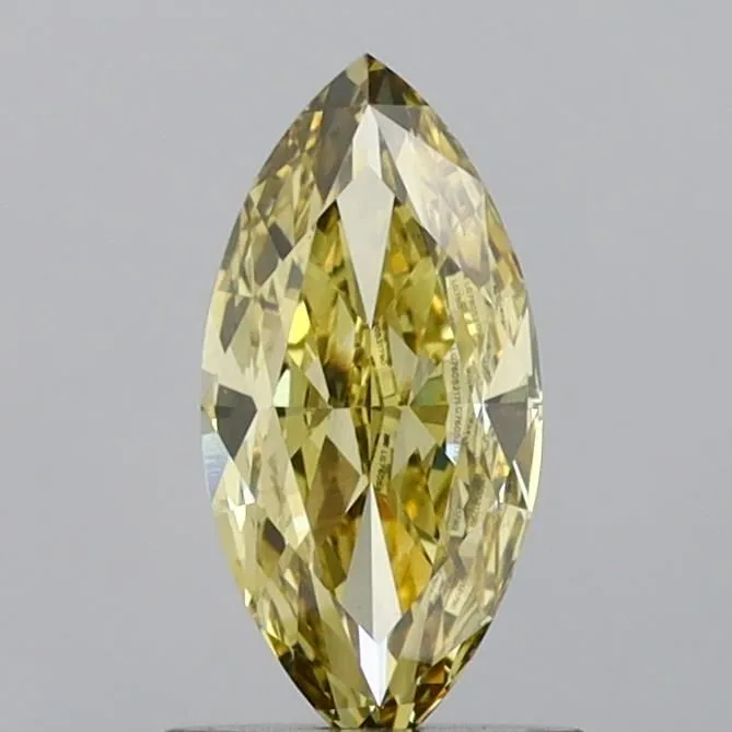 1.05ct MARQUISE Fancy Yellow VVS2 Coloured Lab diamond