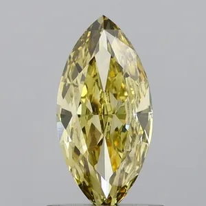 1.05ct MARQUISE Fancy Yellow VVS2 Coloured Lab diamond