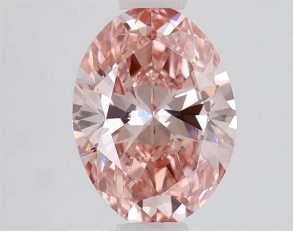 1.1ct OVAL Fancy Vivid Pink VVS2 Coloured Lab diamond