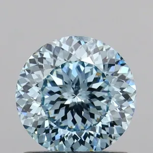 1.02ct ROUND Fancy Intense Blue SI1 Coloured Lab diamond