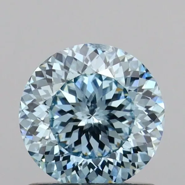 1.02ct ROUND Fancy Intense Blue SI1 Coloured Lab diamond