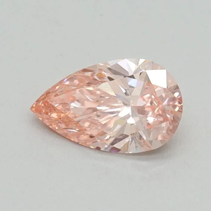 0.44ct PEAR Fancy Vivid Pink VS1 Coloured Lab diamond
