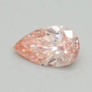 0.44ct PEAR Fancy Vivid Pink VS1 Coloured Lab diamond