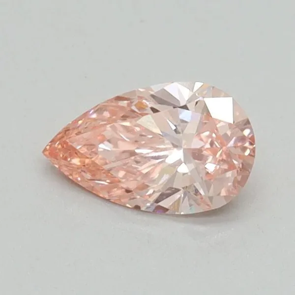 0.44ct PEAR Fancy Vivid Pink VS1 Coloured Lab diamond