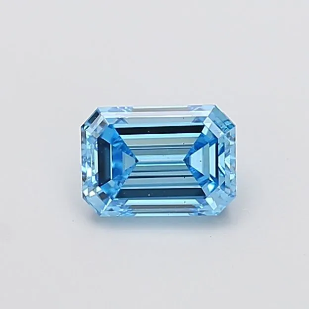 1.01ct EMERALD Fancy Vivid Blue VS2 Coloured Lab diamond