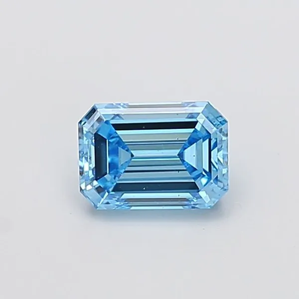1.01ct EMERALD Fancy Vivid Blue VS2 Coloured Lab diamond