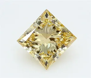 1.57ct PRINCESS Fancy Yellow VS2 Coloured Lab diamond