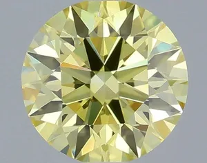 0.4ct ROUND Fancy Intense Yellow VS1 Coloured Lab diamond