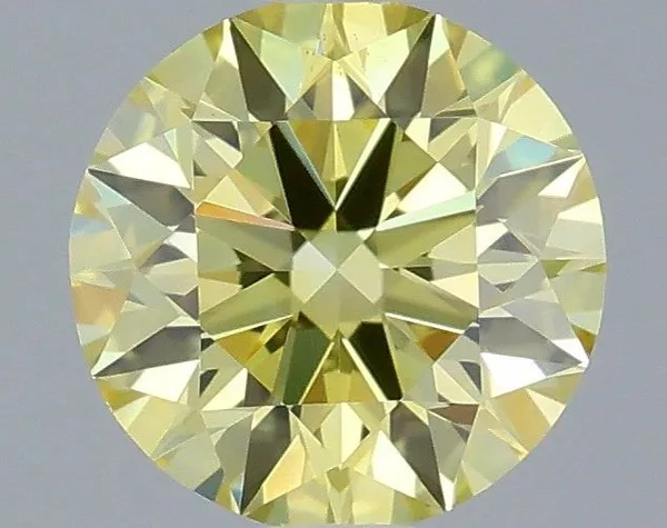 0.4ct ROUND Fancy Intense Yellow VS1 Coloured Lab diamond