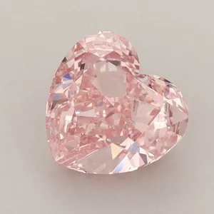 1.56ct HEART Fancy Intense Pink VS1 Coloured Lab diamond