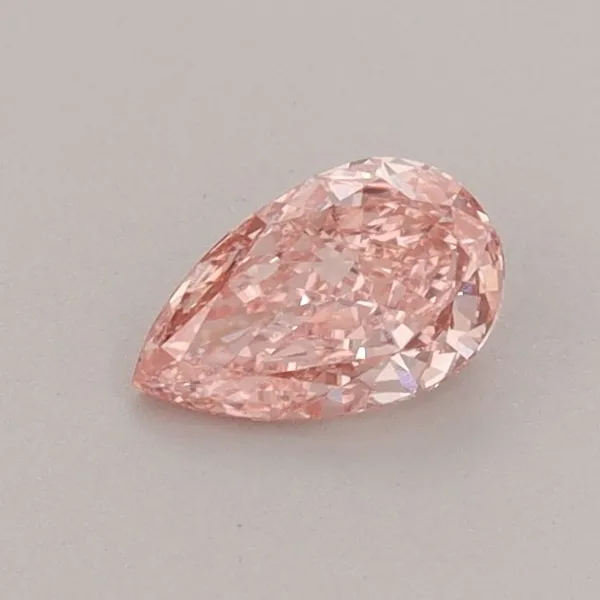 0.47ct PEAR Fancy Vivid Pink VS1 Coloured Lab diamond