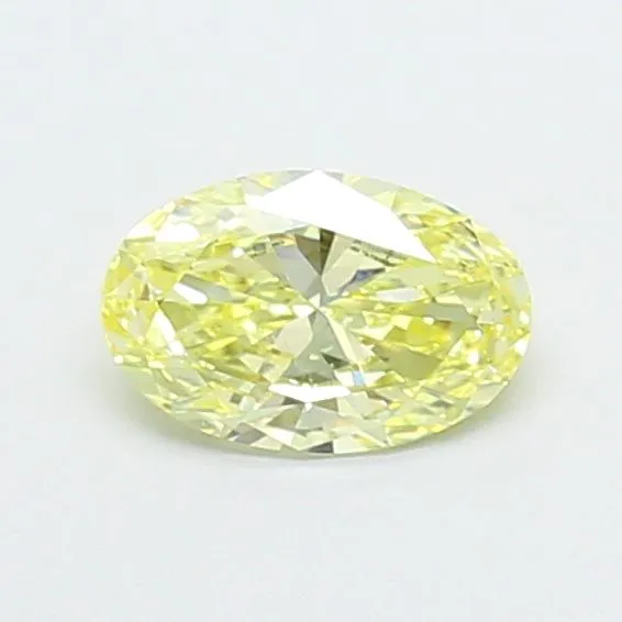 0.57ct OVAL Fancy Intense Yellow VS1 Coloured Lab diamond