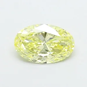 0.57ct OVAL Fancy Intense Yellow VS1 Coloured Lab diamond