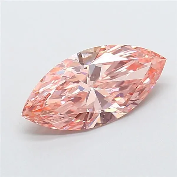 2.00ct MARQUISE Fancy Vivid Brownish Pink SI1 Coloured Lab diamond